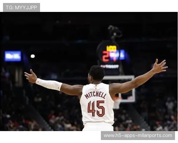 米切尔抖肩后撤步得手，骑士气势瞬间拉满